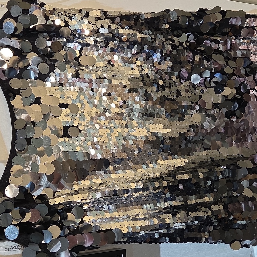 Nwt 14 Size Avec Les Filles Silver Sequin Midi Dress - Picture 12 of 16
